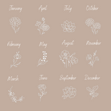 Camille Birthflower Gift Set