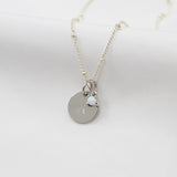 Lucca Opal Personalised Necklace - Silver