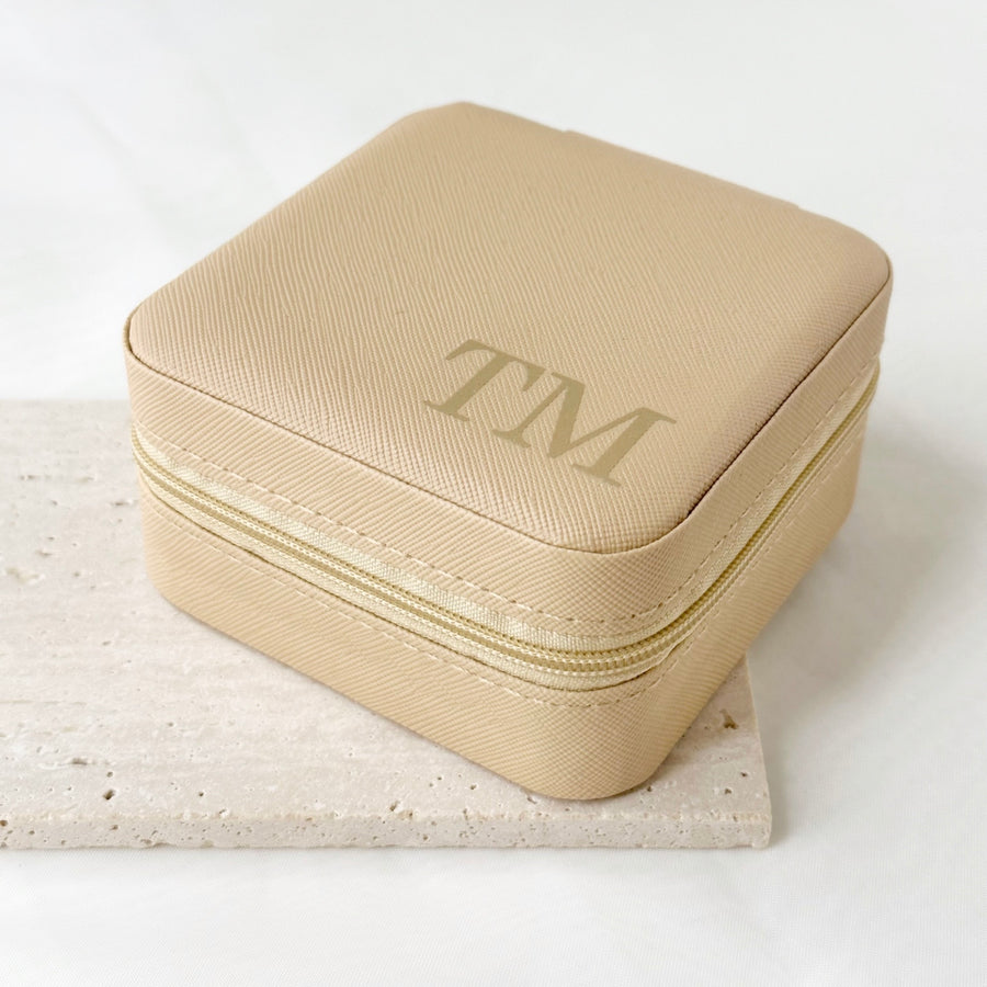 Tan Helena Personalised Jewellery Box