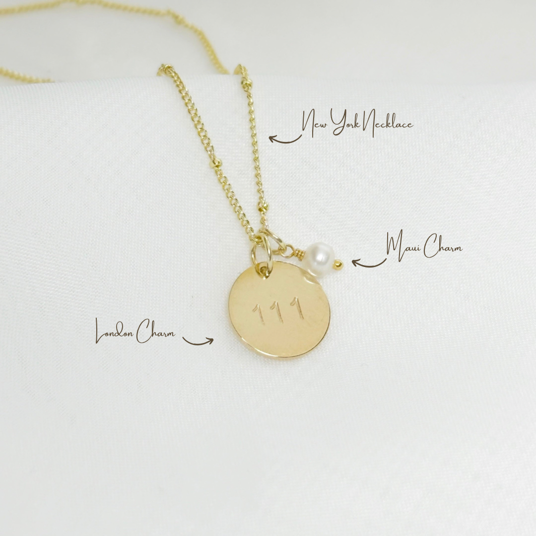 London Angel Number Personalised Charm