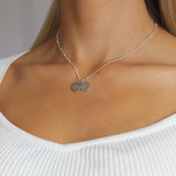 Amara Birth Flower Necklace - Silver