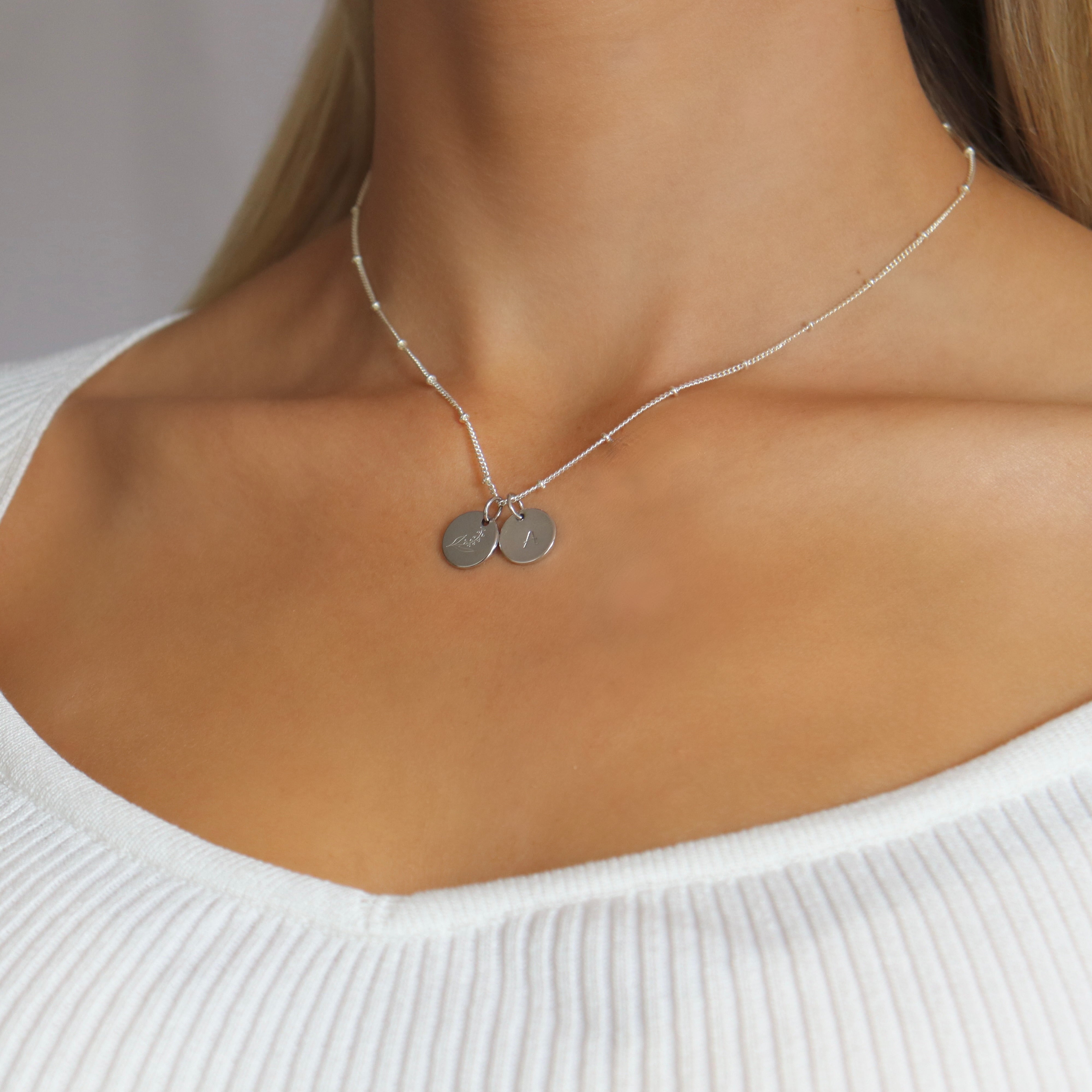 Amara Birth Flower Necklace - Silver