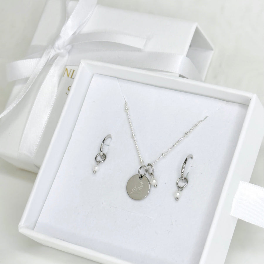 Silver Rosie Birthflower Gift Set