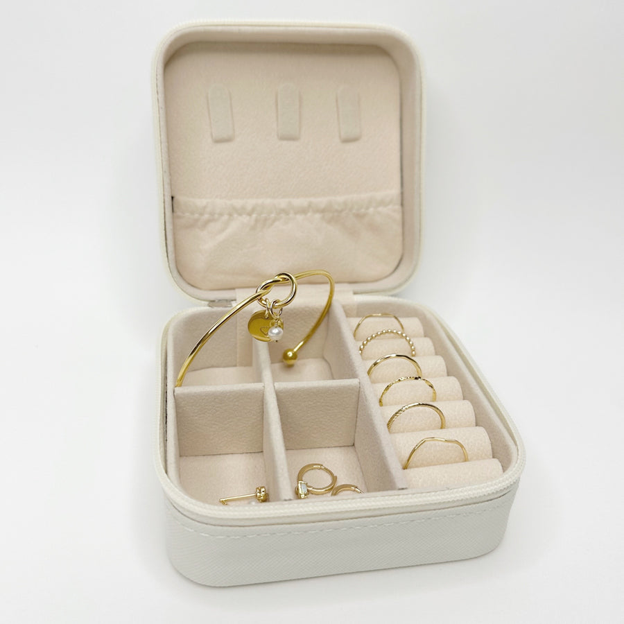 White Helena Personalised Jewellery Box