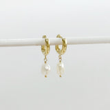 Thick Venice Freshwater Pearl Huggies