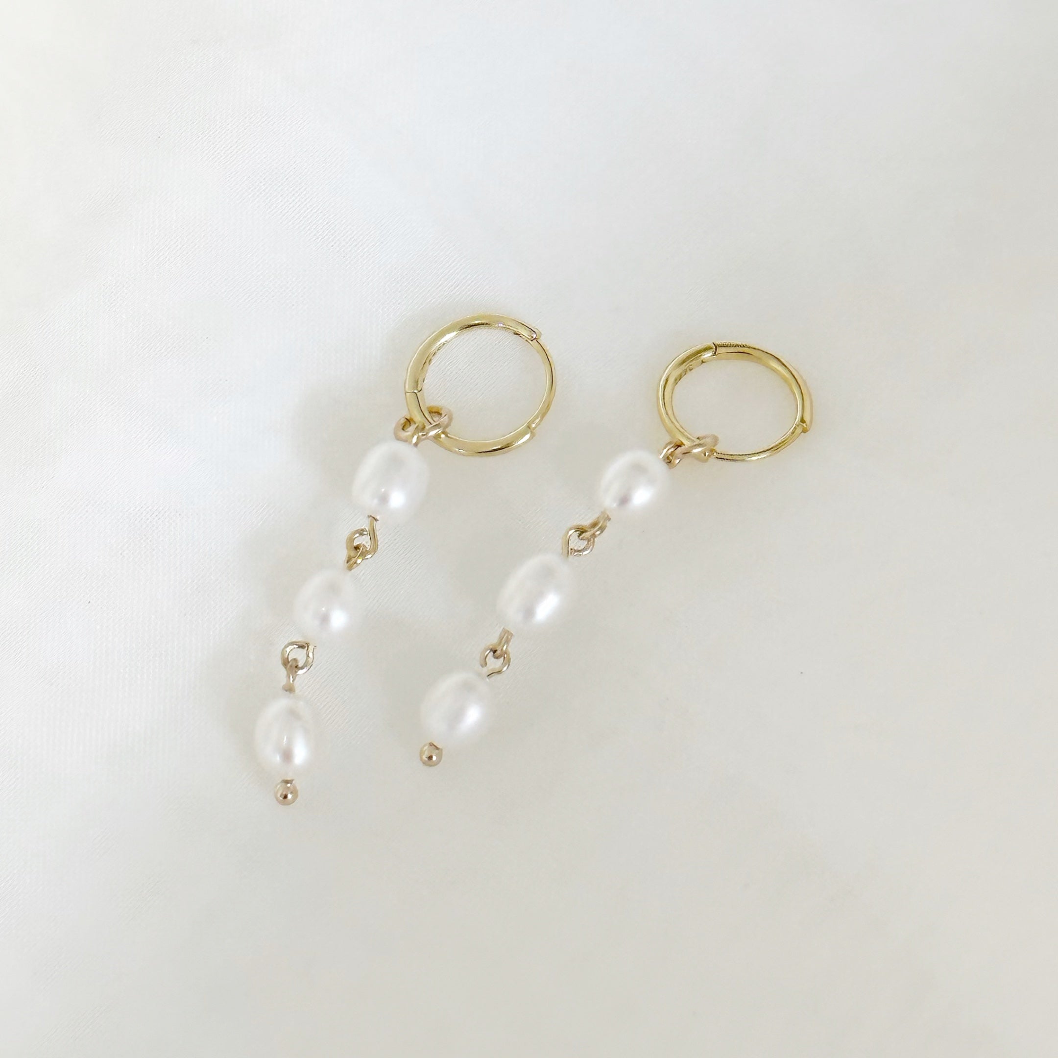 Sicily Freshwater Pearl Huggies