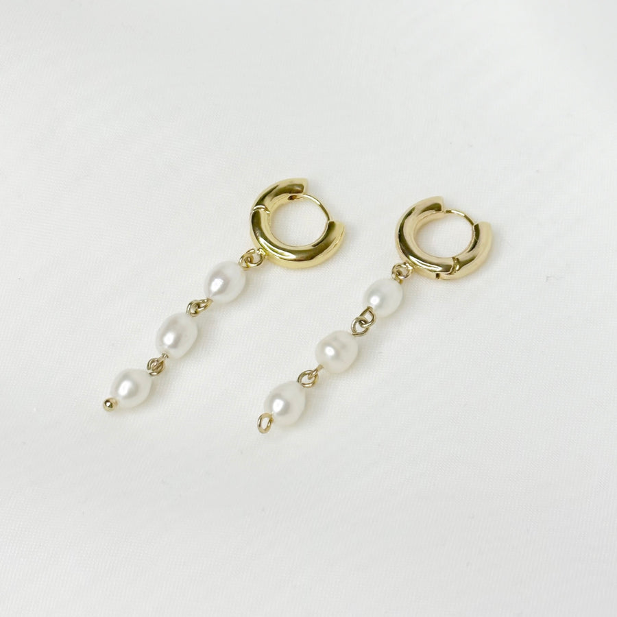Thick Sicily Freshwater Pearl Huggies
